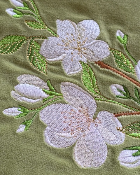 Kosmetyczka aksamitna - jaśmin