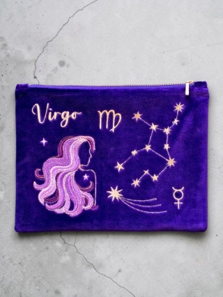 Kosmetyczka aksamitna znaki zodiaku - Panna