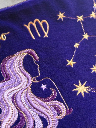 Kosmetyczka aksamitna znaki zodiaku - Panna