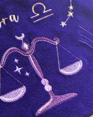 Kosmetyczka aksamitna znaki zodiaku - Waga