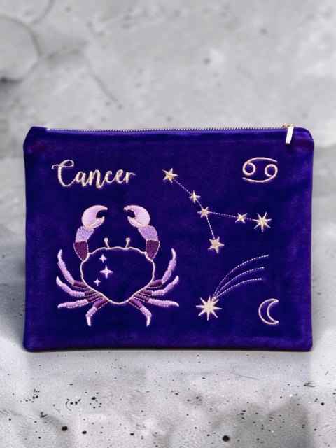 Kosmetyczka aksamitna znaki zodiaku - Rak