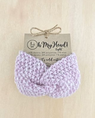 Opaska damska light - lila,ecru