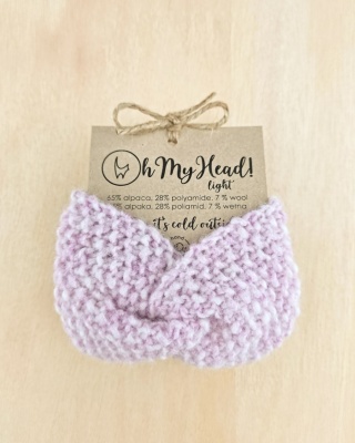 Opaska damska light - lila,ecru