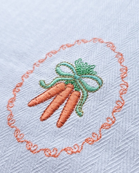 Ściereczka bawełniana z haftem - marchewki
