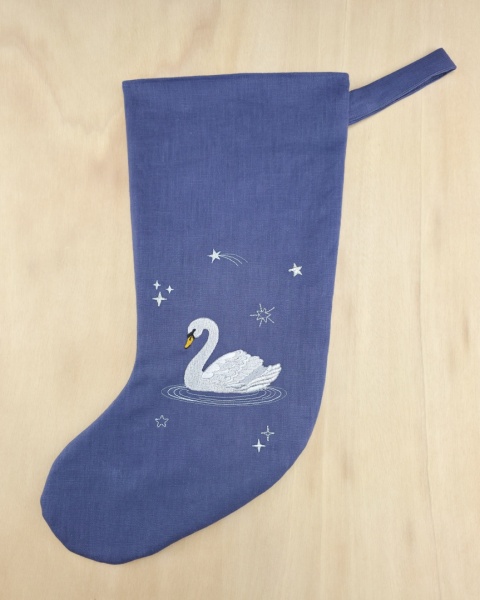 Skarpeta świąteczna - łabędź