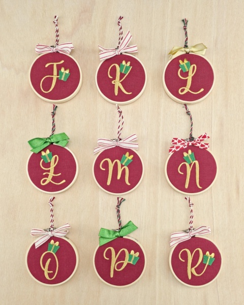 Tamborek świąteczny monogram